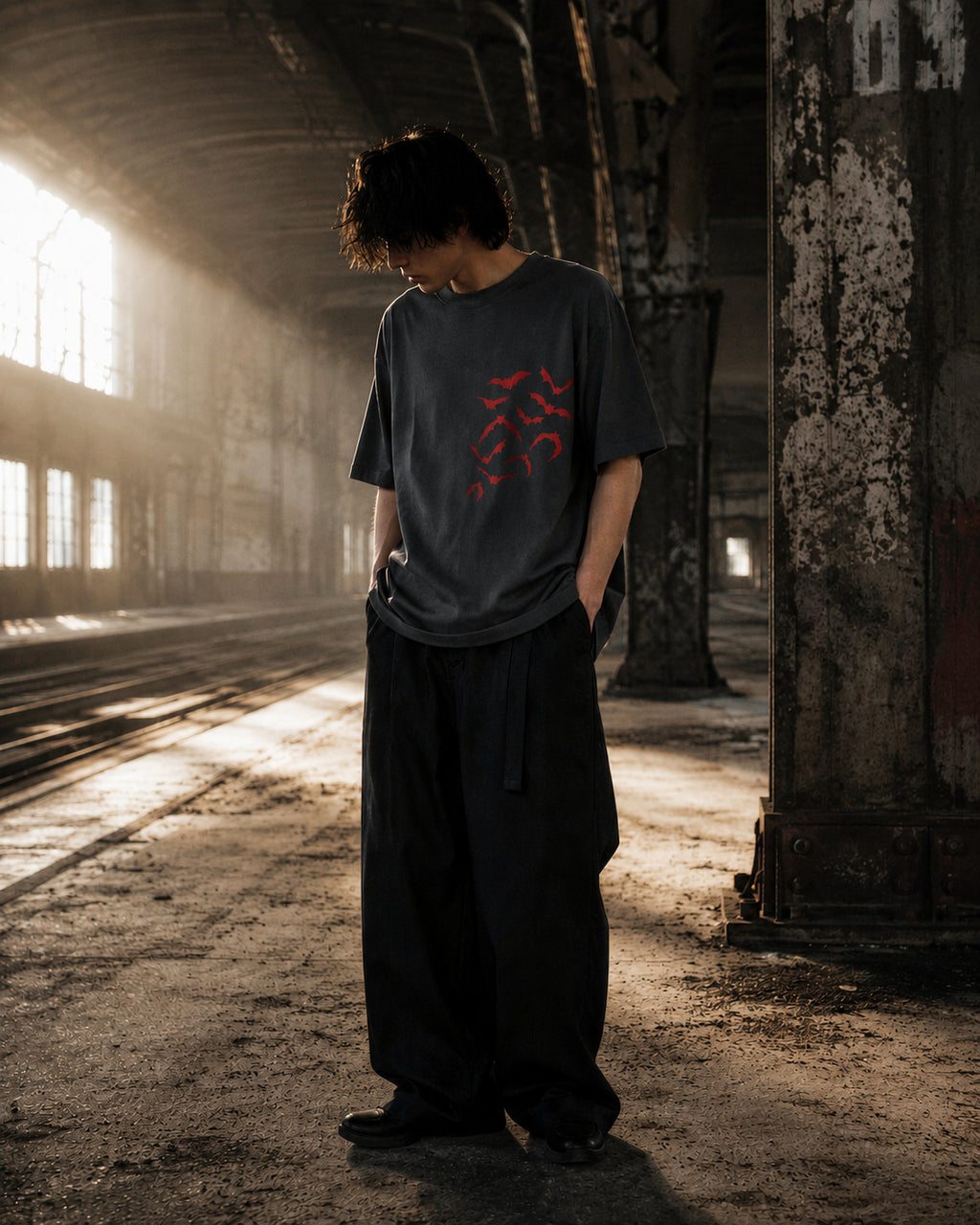 Red Night - Dense Oversized T Shirt