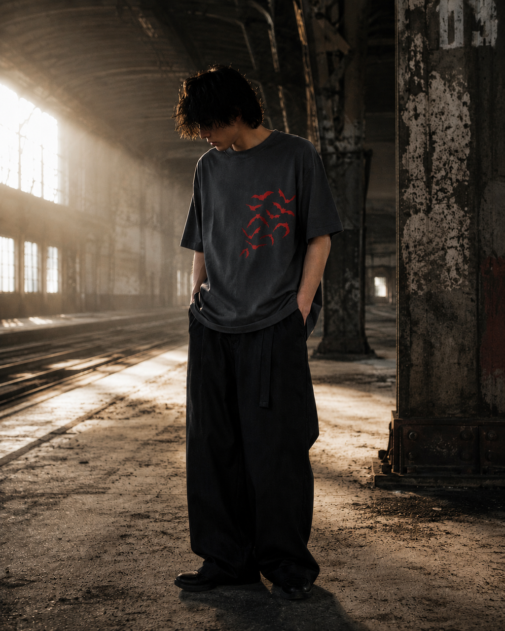 Oversized T Shirt - Red Night