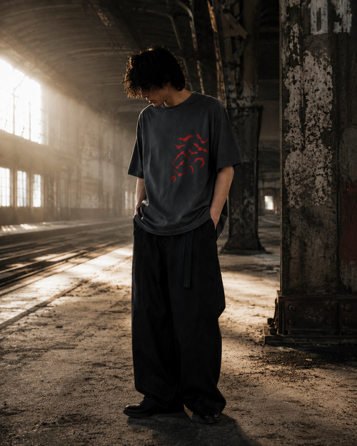 Oversized T Shirt - Red Night