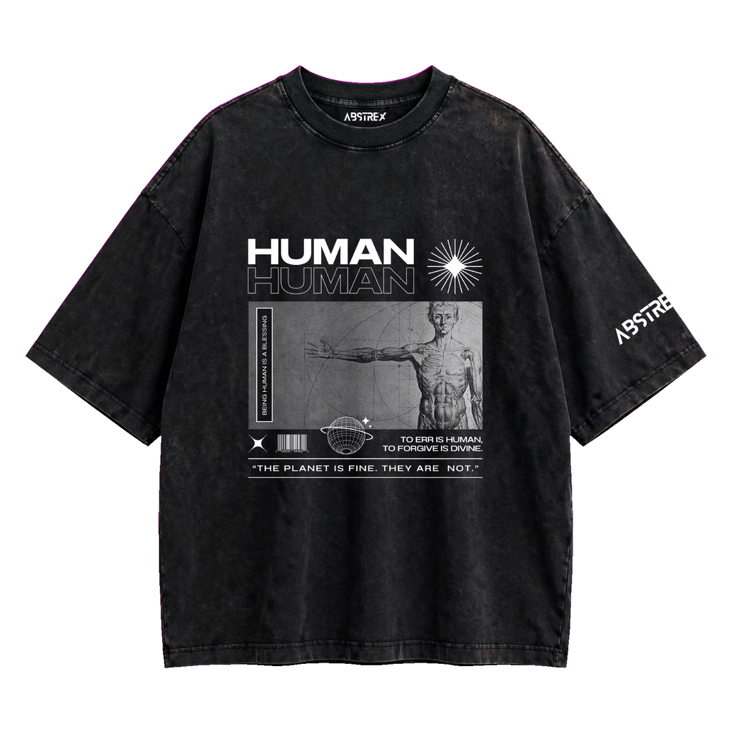 HUMAN HUMAN - Optic Wash Oversize T-Shirt